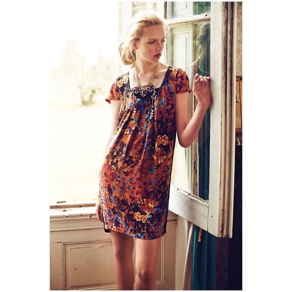 Anthropologie MAEVE Pintura Silk Shift Dress [D5] - Picture 8 of 8